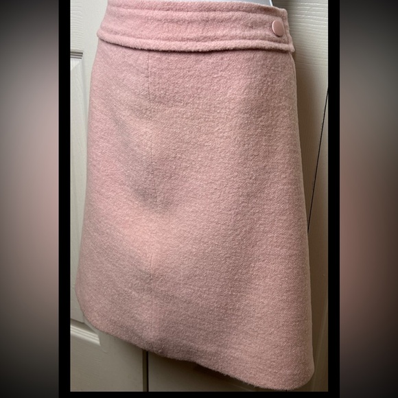 TORY BURCH Celeste Skirt Coastal Pink Wool A Line Mini $298 Size 12 - Picture 4 of 11